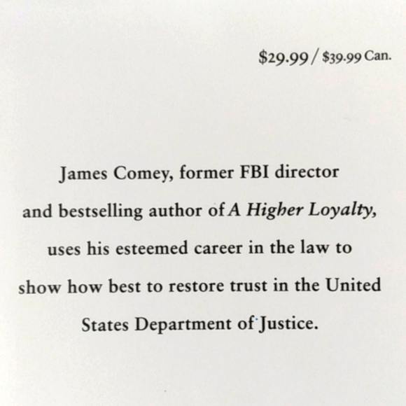 JAMES COMEY SAVING JUSTICE TRUTH TRANSPARENCY AND TRUST A NOVEL NWT - Picture 7 of 12